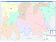 Autauga County, AL Wall Map Color Cast Style 2023