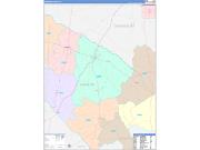 Bamberg County, SC Wall Map Color Cast Style 2023