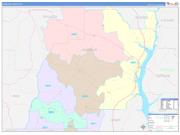 Barbour County, AL Wall Map Color Cast Style 2022