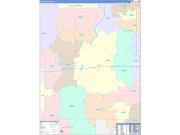 Barnes County, ND Wall Map Color Cast Style 2022