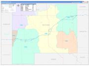Beckham County, OK Wall Map Color Cast Style 2022