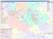 Bell County, TX Wall Map Color Cast Style 2022