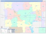 Bureau County, IL Wall Map Color Cast Style 2022