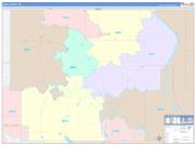 Burke County, ND Wall Map Color Cast Style 2022