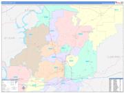 Calhoun County, AL Wall Map Color Cast Style 2022