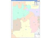 Calhoun County, MS Wall Map Color Cast Style 2022