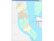 Calvert County, MD Wall Map Color Cast Style 2022