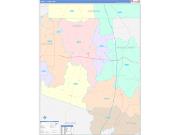 Carroll County, MS Wall Map Color Cast Style 2022