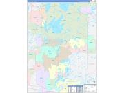 Cass County, MN Wall Map Color Cast Style 2022
