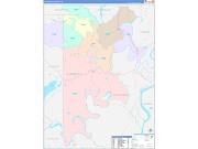 CatahoulaParish (County), LA Wall Map Color Cast Style 2023