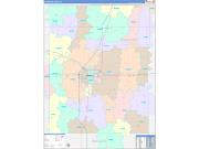 Champaign County, IL Wall Map Color Cast Style 2023
