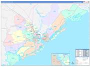 Charleston County, SC Wall Map Color Cast Style 2023