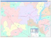 Chatham County, NC Wall Map Color Cast Style 2022