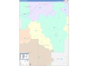 Choctaw County, MS Wall Map Color Cast Style 2022