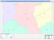 Cimarron County, OK Wall Map Color Cast Style 2022