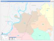 Claiborne County, MS Wall Map Color Cast Style 2022