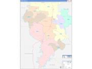 Clarke County, AL Wall Map Color Cast Style 2022