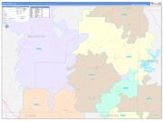 Clay County, AL Wall Map Color Cast Style 2022