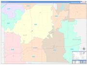 Clay County, IL Wall Map Color Cast Style 2022