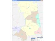 Cleburne County, AL Wall Map Color Cast Style 2022