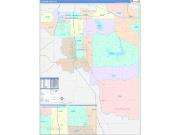 Cleveland County, OK Wall Map Color Cast Style 2022