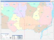 Clinton County, IA Wall Map Color Cast Style 2022