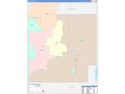 Coal County, OK Wall Map Color Cast Style 2022