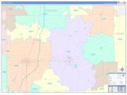 Coles County, IL Wall Map Color Cast Style 2022