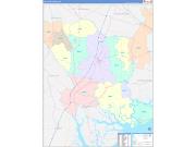 Colleton County, SC Wall Map Color Cast Style 2022