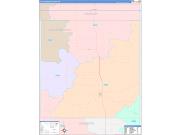 CollingsworthCounty, TX Wall Map Color Cast Style 2022