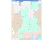 Cooke County, TX Wall Map Color Cast Style 2022