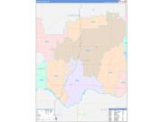 Cotton County, OK Wall Map Color Cast Style 2023