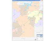 Creek County, OK Wall Map Color Cast Style 2023