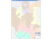 Crenshaw County, AL Wall Map Color Cast Style 2022