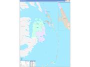 Dare County, NC Wall Map Color Cast Style 2022