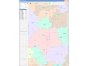 Darke County, OH Wall Map Color Cast Style 2022