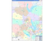Denton County, TX Wall Map Color Cast Style 2022