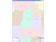 Dodge County, MN Wall Map Color Cast Style 2022