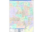 DuPage County, IL Wall Map Color Cast Style 2022