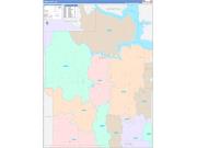 Dunn County, ND Wall Map Color Cast Style 2022