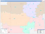 Eddy County, ND Wall Map Color Cast Style 2022