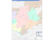 Edgefield County, SC Wall Map Color Cast Style 2023