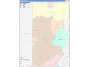 Edwards County, IL Wall Map Color Cast Style 2022