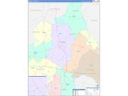 Emanuel County, GA Wall Map Color Cast Style 2022