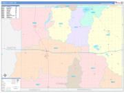Faribault County, MN Wall Map Color Cast Style 2022