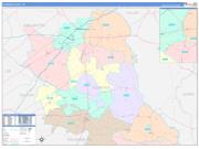 Florence County, SC Wall Map Color Cast Style 2022