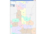 Ford County, IL Wall Map Color Cast Style 2022