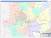 Forsyth County, NC Wall Map Color Cast Style 2022
