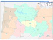 Franklin County, AL Wall Map Color Cast Style 2022