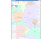 Franklin County, AR Wall Map Color Cast Style 2023